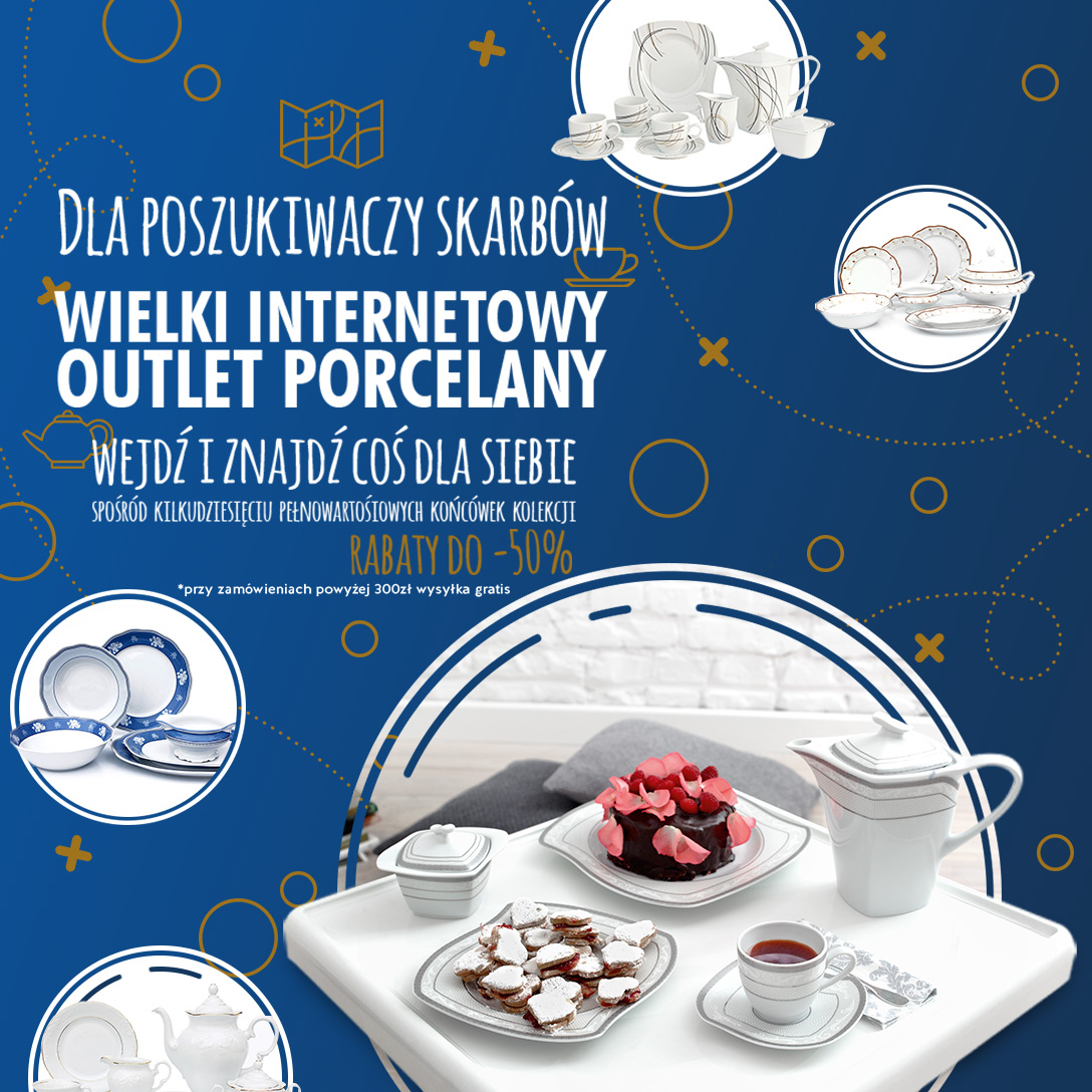 wielki internetowy outlet porcelany